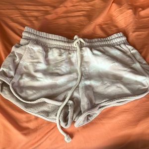 Pink tye dyed sweat-shorts